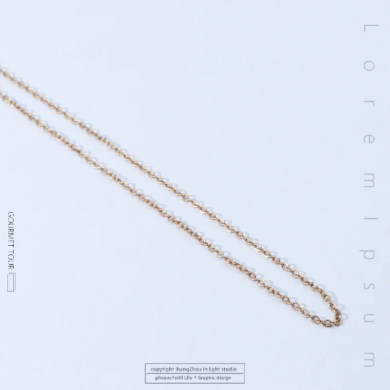 Titanium Steel Rose Gold O-Shaped Chain (40 5)