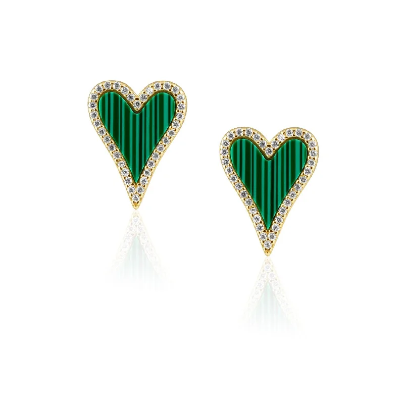 Earrings Life Rating-Lucy CZ Heart Studs