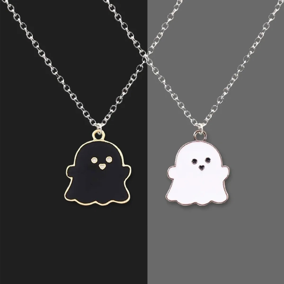 Necklaces Glow Advice-Ig Style Cute Ghost Alloy Enamel Plating Unisex Pendant Necklace