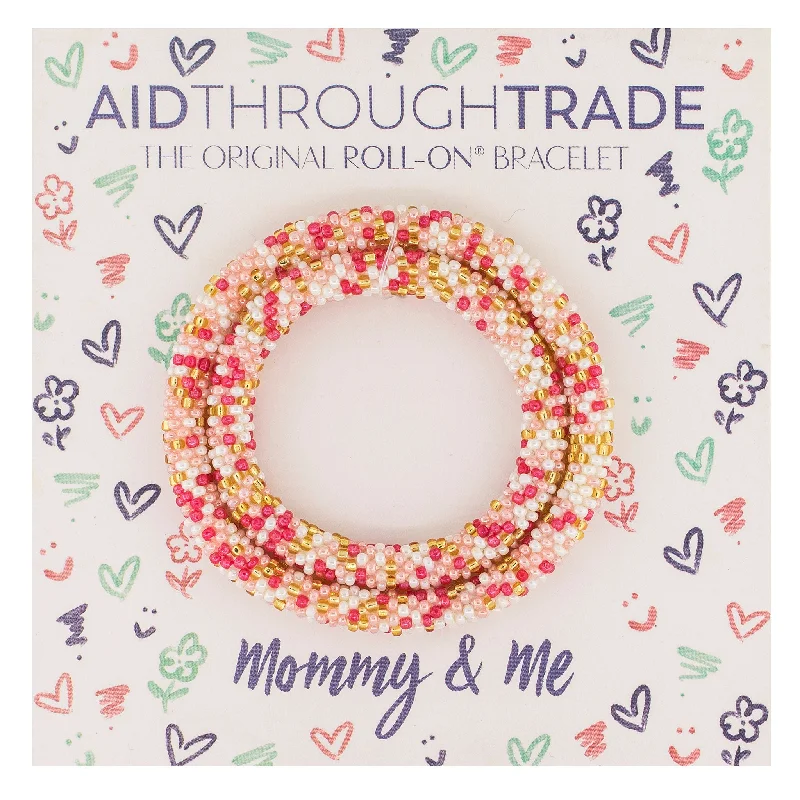 Bracelets With Amber Accents-Mommy & Me Roll-On® Bracelets <br> Heart to Heart