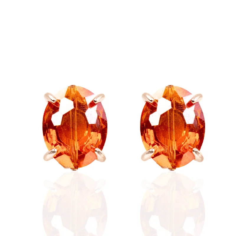 Earrings Hue Guide-Malia Glass Studs - Sienna