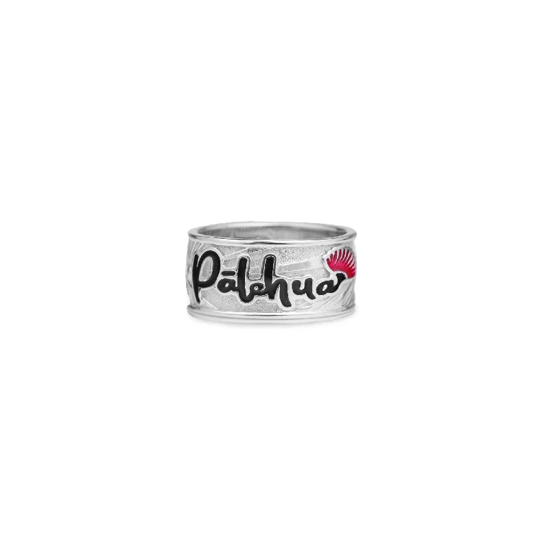 Rings For Mellow Shine-Pālehua Enamel Ring in Sterling Silver