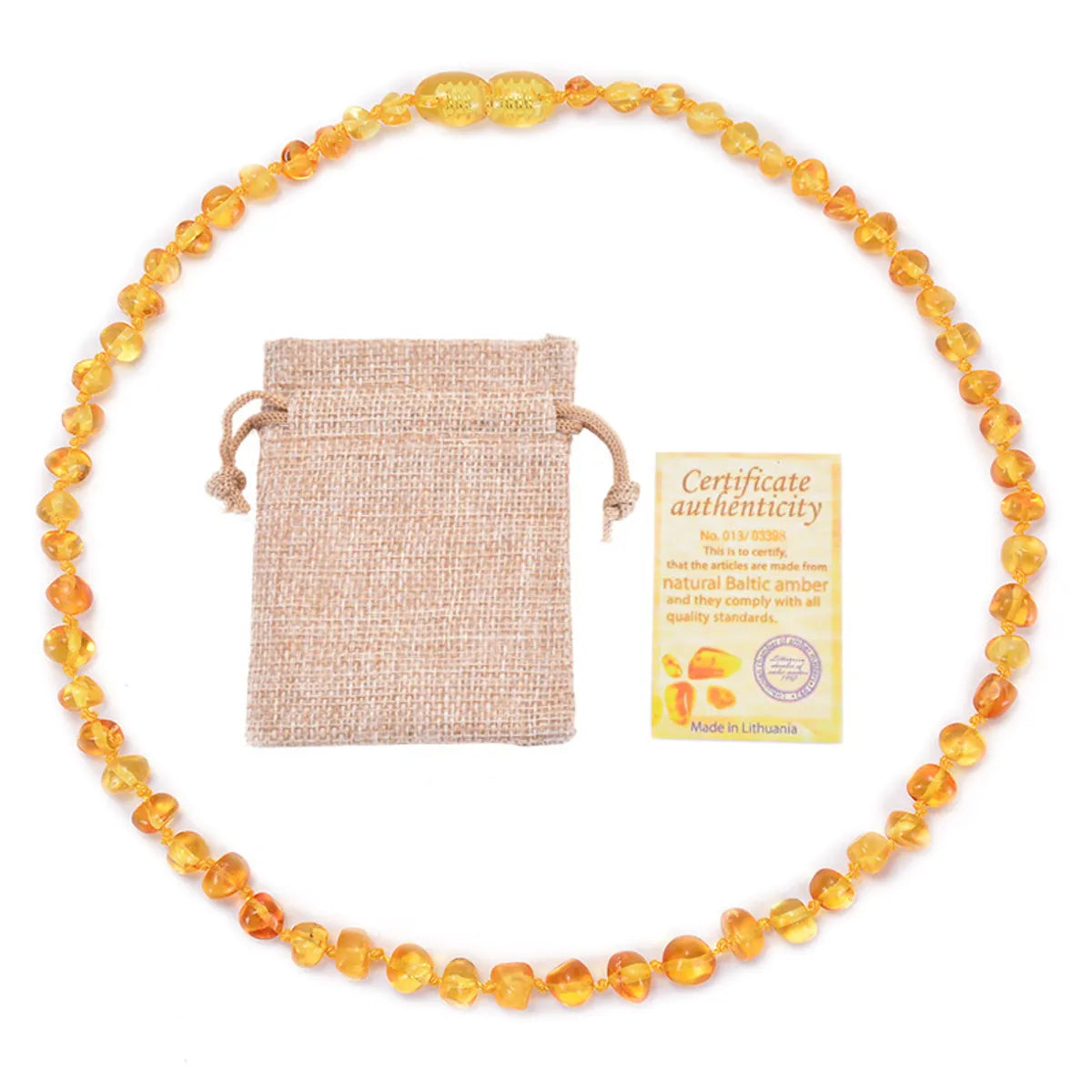 Necklaces For Wide Bands-Fashion Geometric Amber Beaded Kid's Necklace