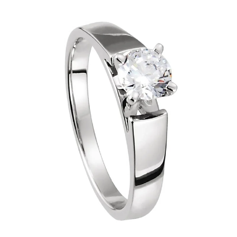 Rings For Personal Spark-Solitaire Cubic Zirconia Women's Engagement Ring