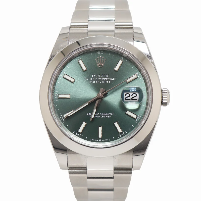 Watches Trend Reviews-Watches Style Reviews-Rolex Datejust 41mm Green Dial Watch Ref# 126300