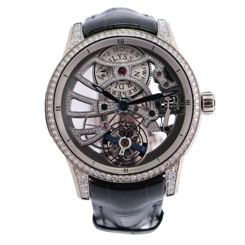 Watches For Fresh Trends-Watches For Modern Trends-Harry Winston Classic 44mm Skeleton Dial Watch Ref# 1700-129BC