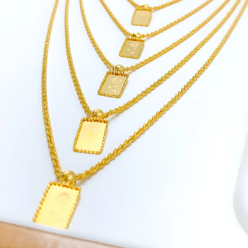 Necklaces With Whisper Strands-Extravagant Dangling 21k Gold Coin Long Necklace Set