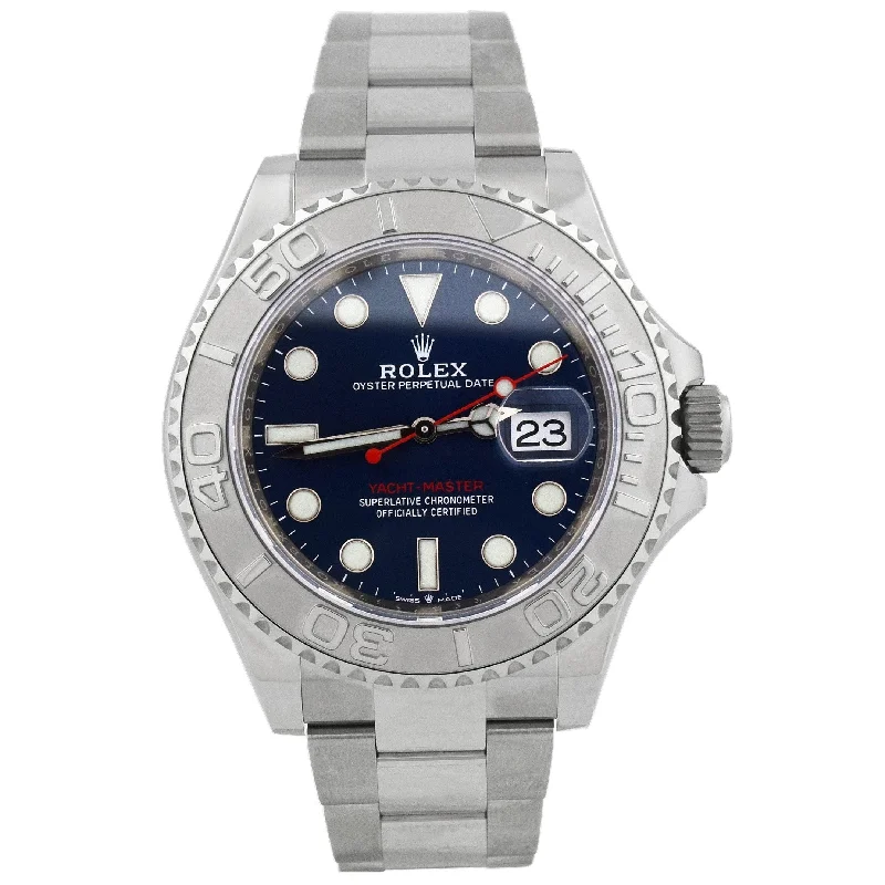 Watches Glass Choices-Watches Material Choices-Rolex Yacht Master 40mm Rhodium Dial Watch Ref# 126622