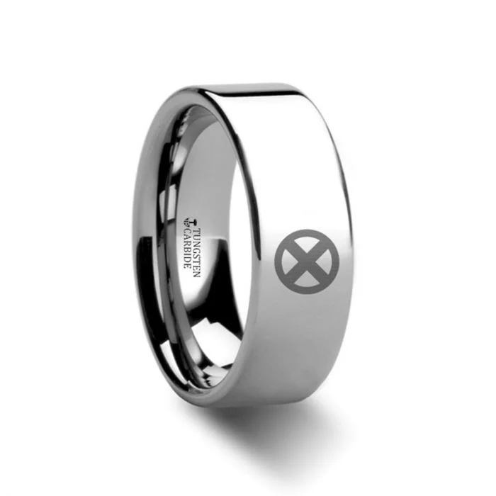 Rings For Dainty Digits-X Men Tungsten Men's Wedding Band