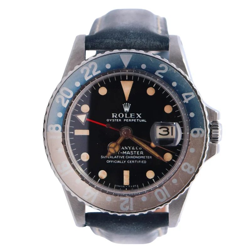 Watches Dust Guide-Watches Dust Tips-Rolex GMT-Master 40mm Black Dial Watch Ref# 1675