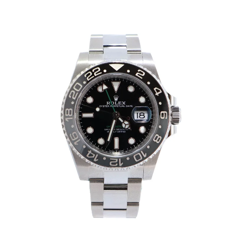 Watches Life Hacks-Watches Wear Guide-Rolex GMT-Master II 40mm Black Dial Ref# 126710GRNR