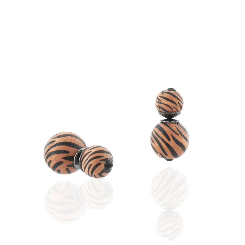 Earrings For Harsh Weather-Ebony Double Studs - Wildwood