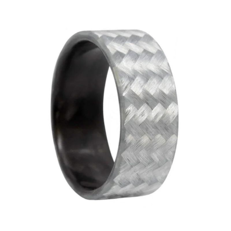 Rings For Sprawling Palms-Extra Thin Carbon Fiber and Glass Fiber Men's Wedding Band