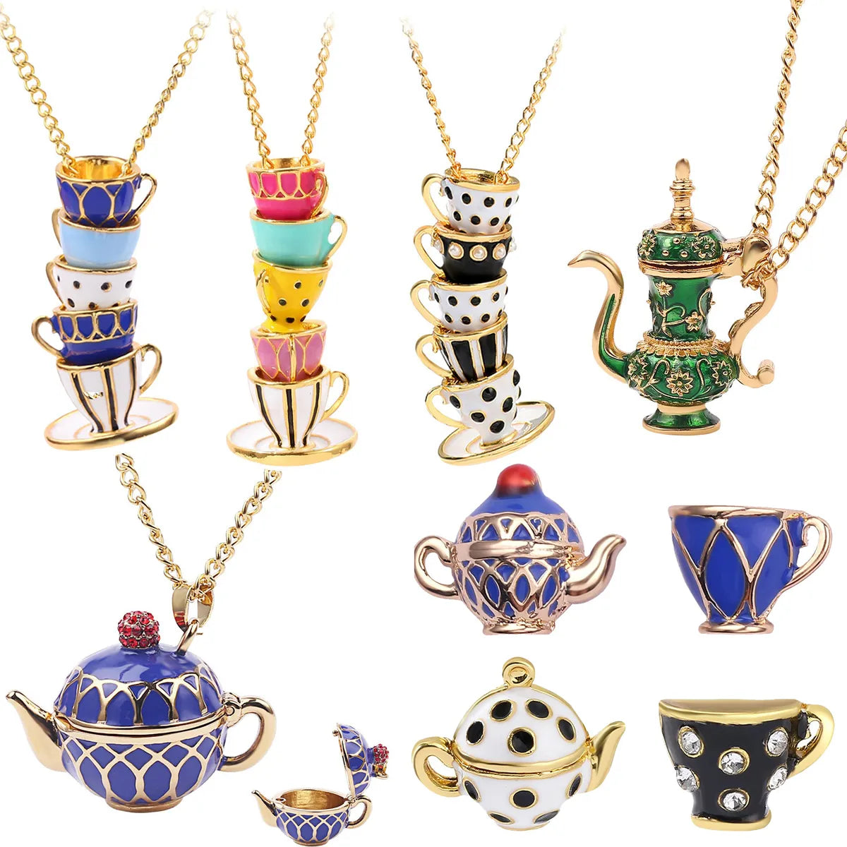 Earthy Necklaces Choices-1 Piece Fashion Cup Alloy Plating Rhinestones Women's Necklace