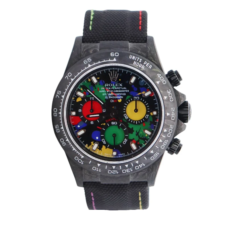 Watches For Link Bands-Watches With Mesh Bands-Rolex Daytona 40mm Black Dial Watch Ref# 116500LN