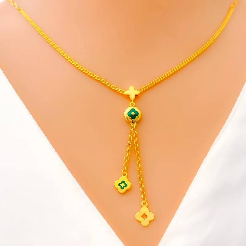 Necklaces For Deep Glow-Eternal Radiant 21k Gold Necklace