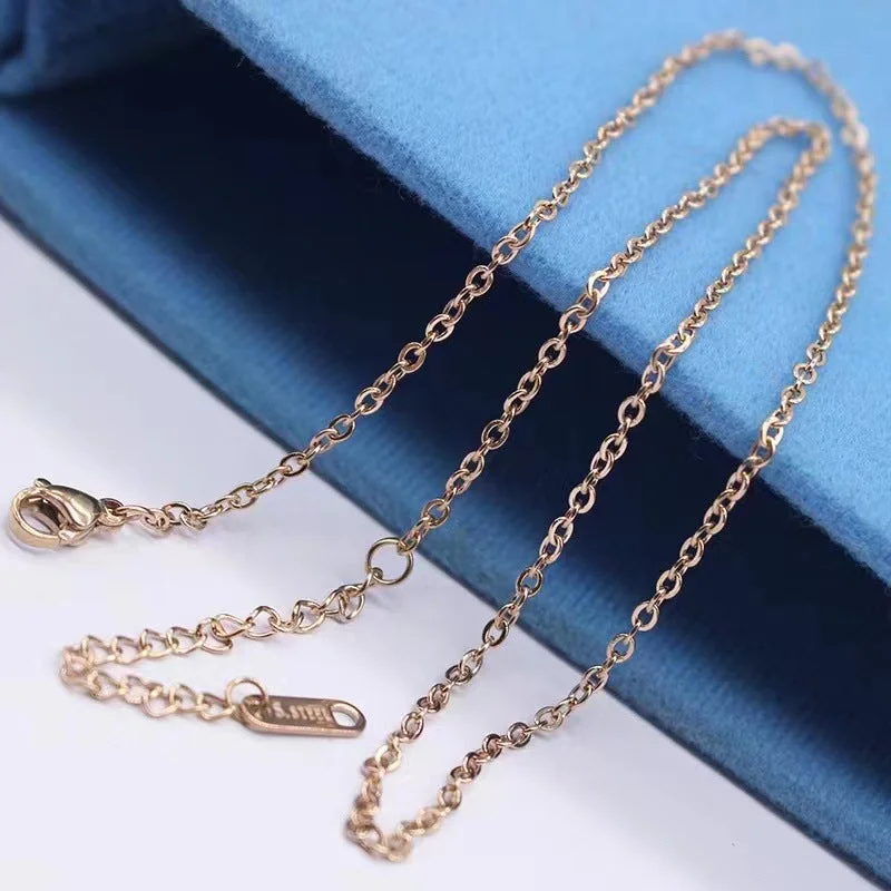 001 Cross Chain Rose Gold