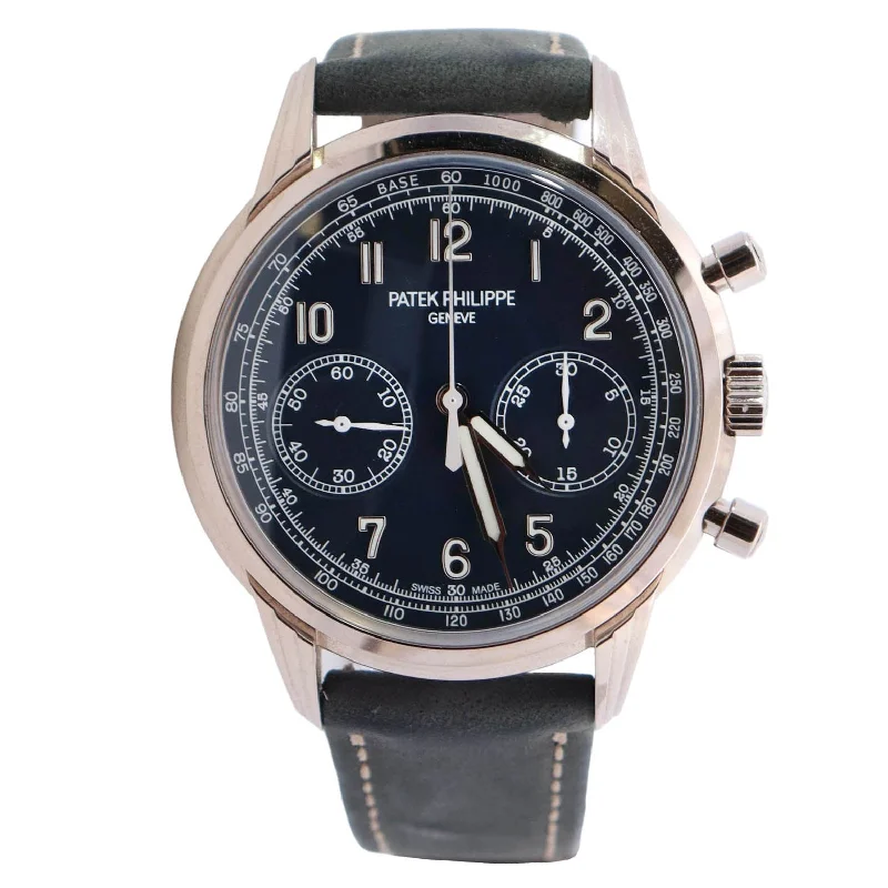 Watches For Elders-Watches For Older Adults-Patek Philippe Chronograph 41mm Blue Dial Watch Ref# 5172G-001