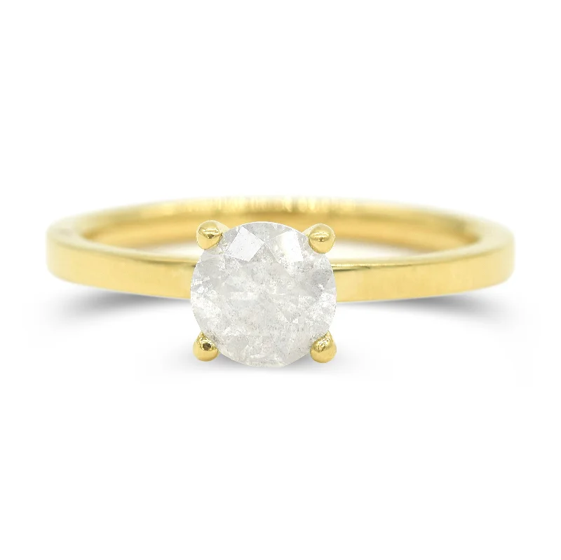 Best Opulent Rings-Shana Ring -  A square banded rough diamond engagement ring