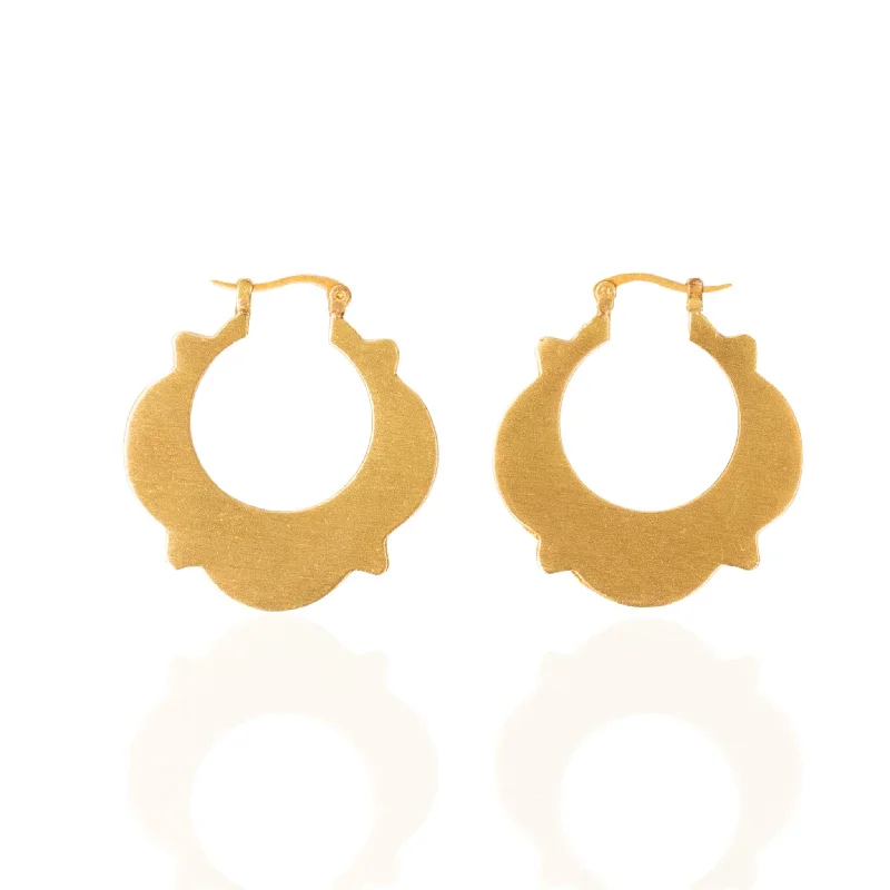 Pure Earrings For Feel-Cora Hoops - Gold