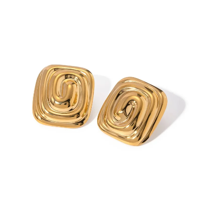 Earrings With Curved Shapes-Matilda Swirl Earring