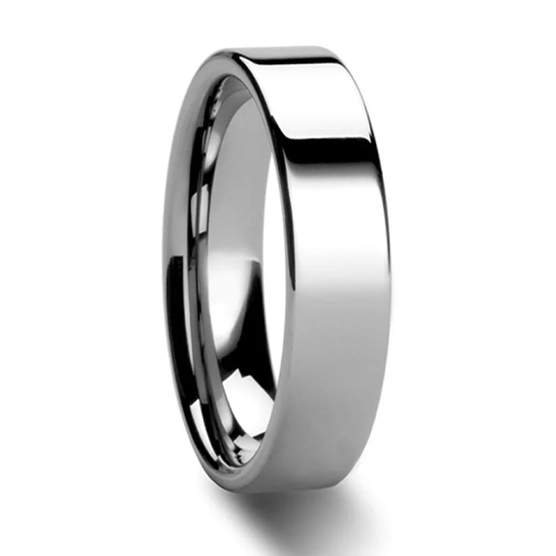 Rings Shimmer Scores-Tungsten Wedding Band