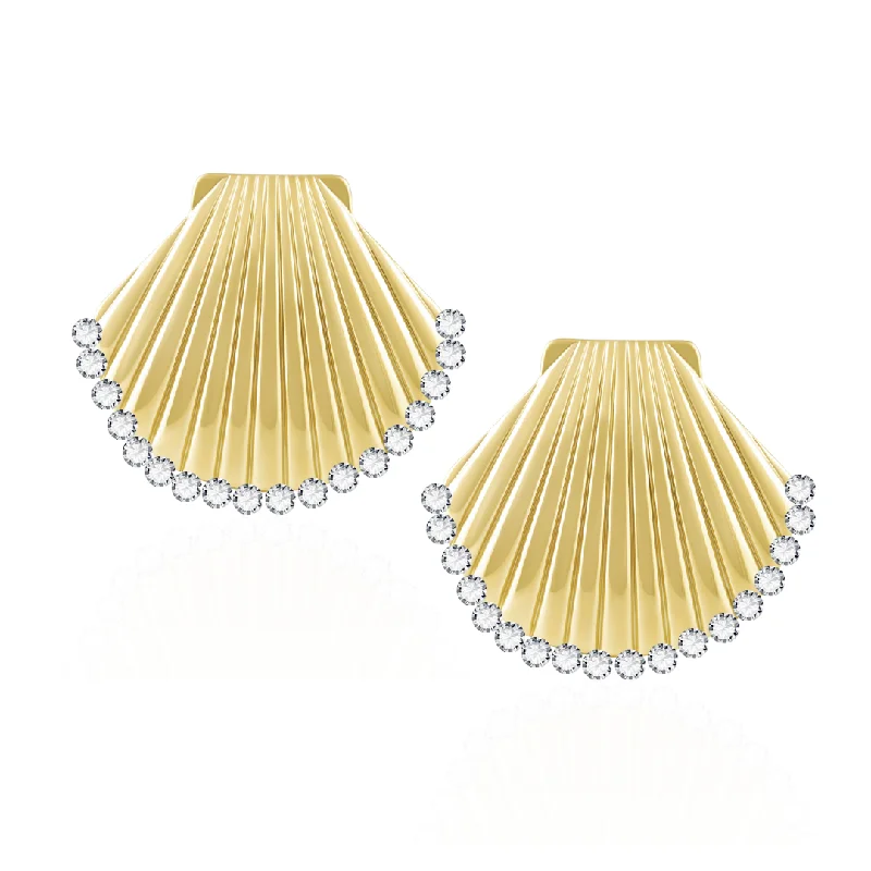 Earrings With Delicate Threads-Shelly CZ Earring