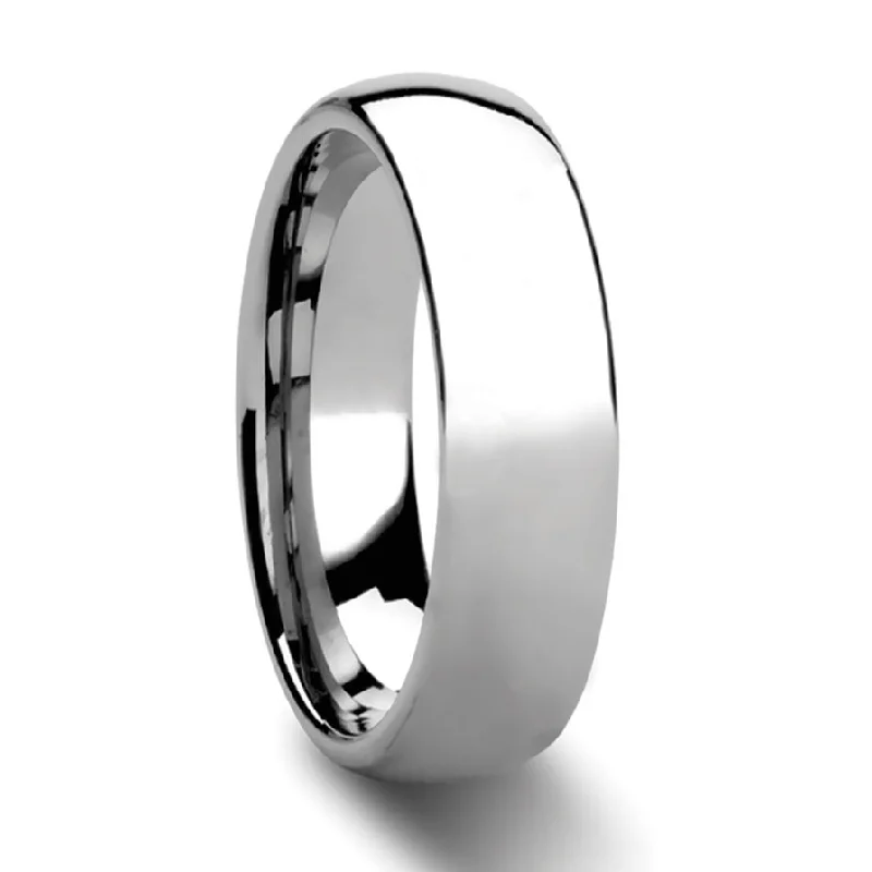 Delicate Rings For Ethereal Touch-Domed Cobalt Wedding Band