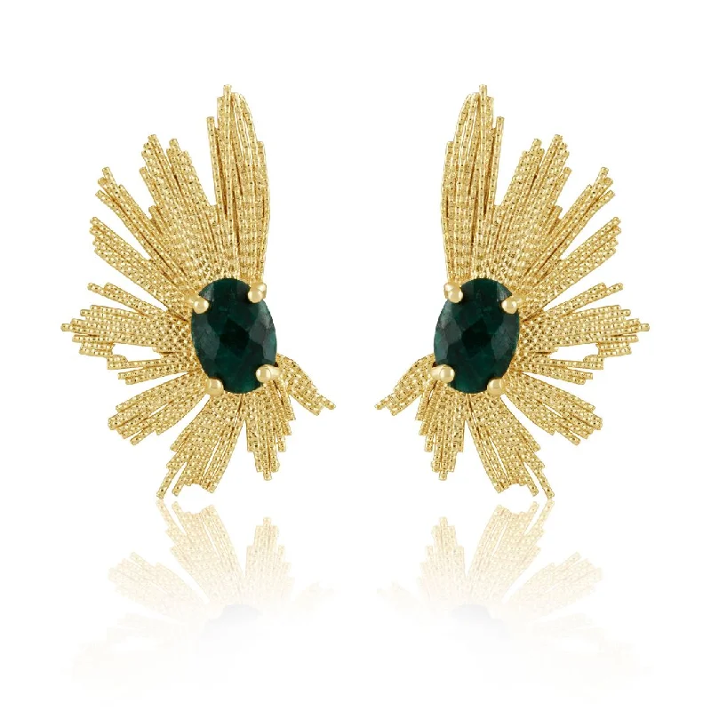 Great Earrings For Calm Looks-Marielle Earrings Emerald