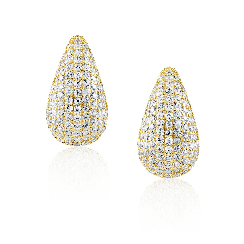 Earrings For Lounge Looks-Celine CZ Raindrop Earring