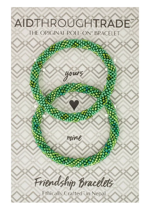 Bracelets With Twisted Links-Roll-On® Friendship Bracelets <br> Emerald