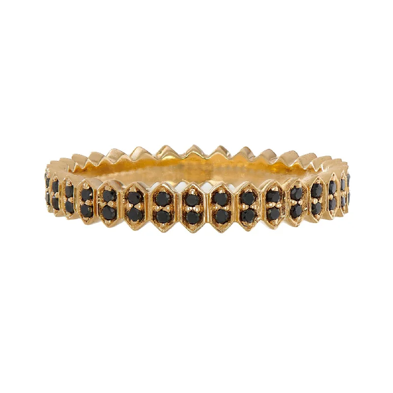 Rings Comfort Hacks-Abacus Small Black Diamond Band