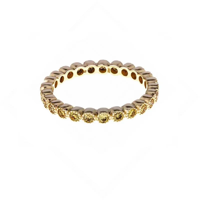 Best Aura Rings-Bezel Yellow Diamond Band