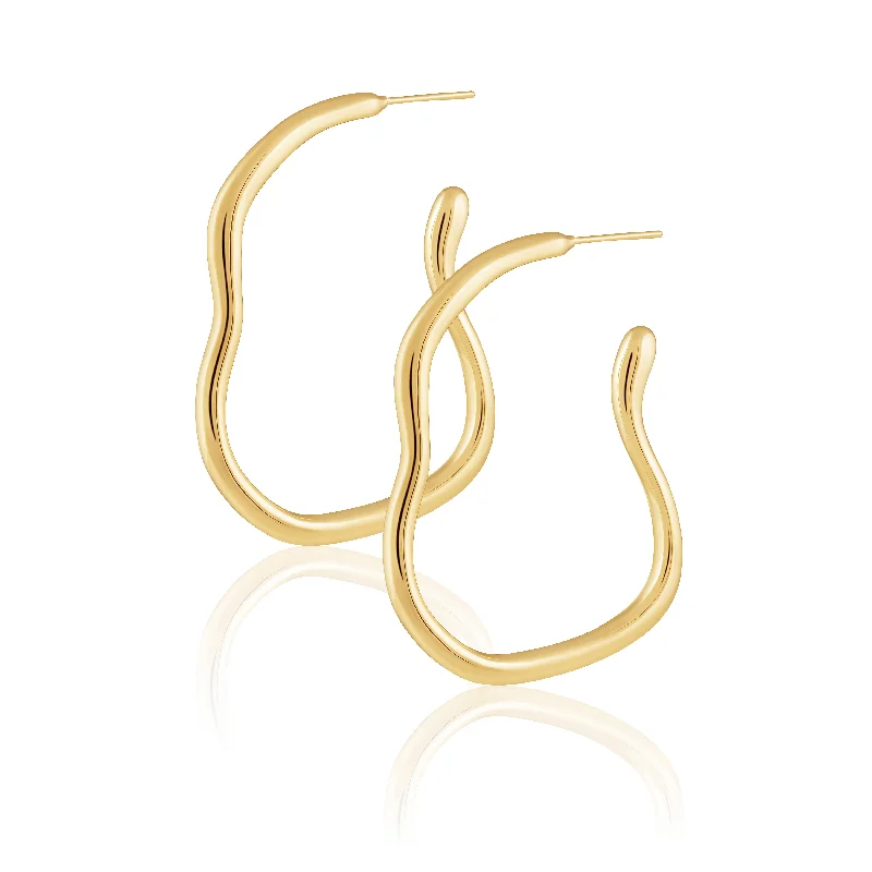 Earrings For Wide Studs-Orah Hoop