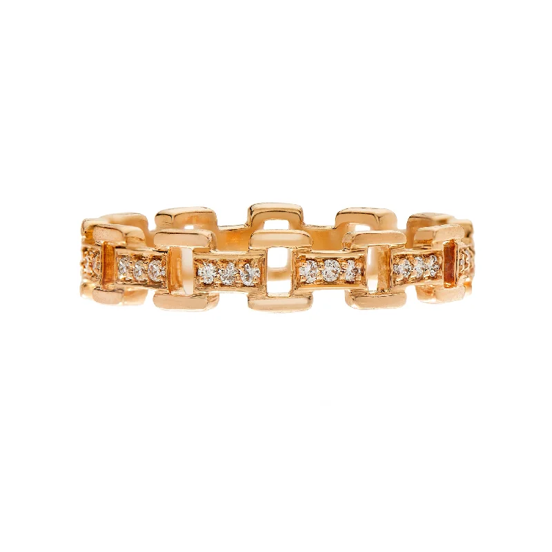 Cool Rings For Calm-Cesta White Diamond Band