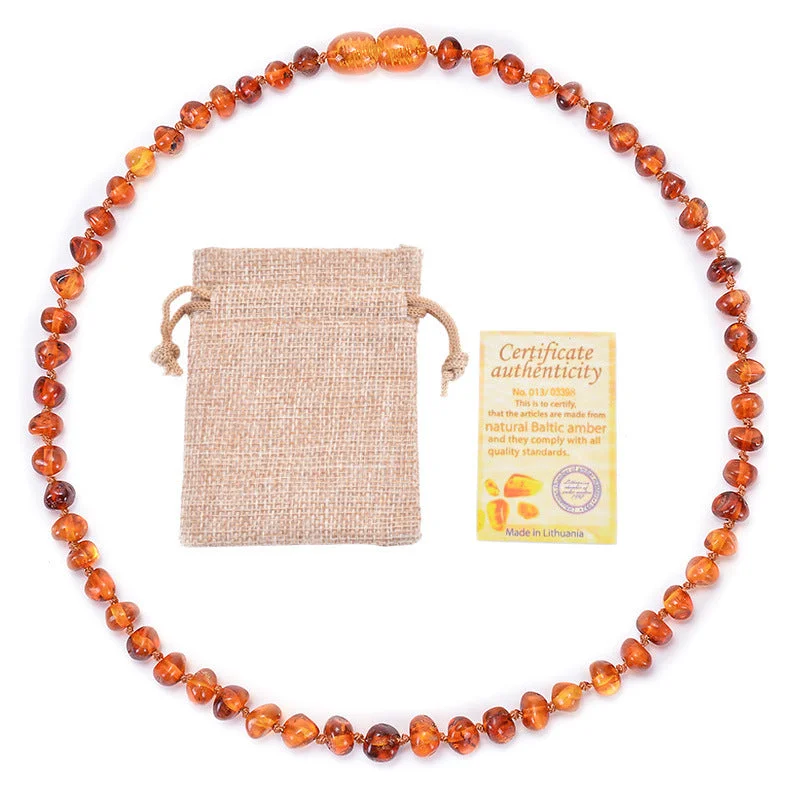 GB Fire Amber Baby Necklace