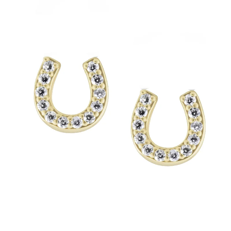 Great Earrings For Swift Wear-Lucky Horseshoe Stud