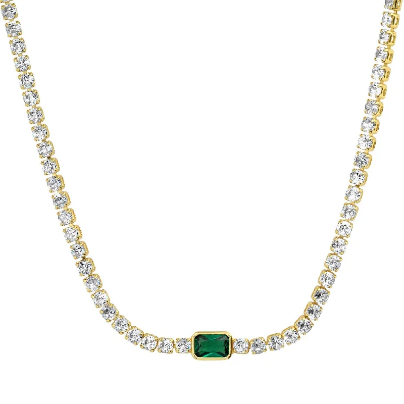 Emerald Zircon Necklace