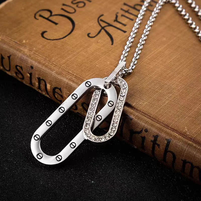 Xl0238 Double Ring with Steel Chain