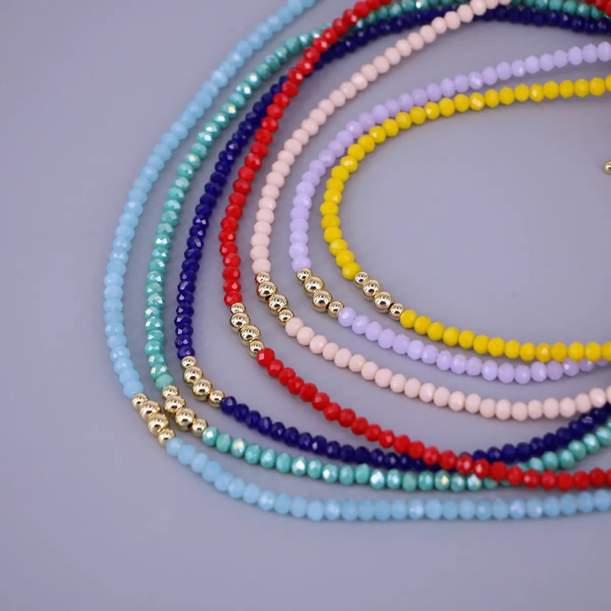 Necklaces Fan Picks-Crystal Beaded Necklace Clavicle Chain  Color Necklace