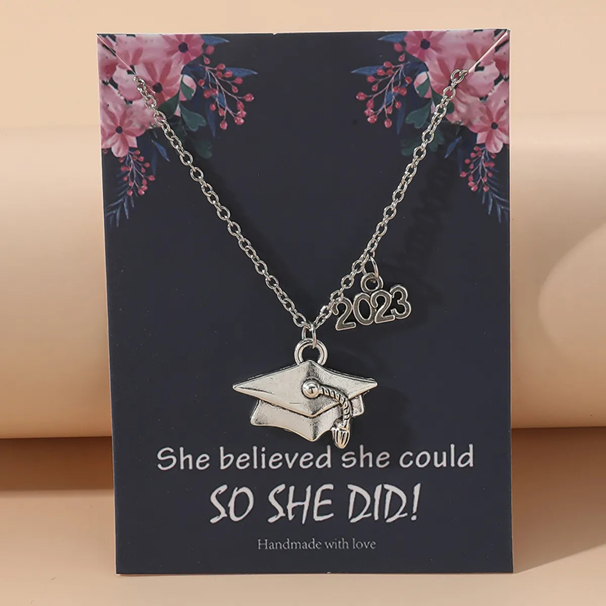 Best Neat Necklaces-Fashion Number Graduation Cap Alloy Unisex Pendant Necklace