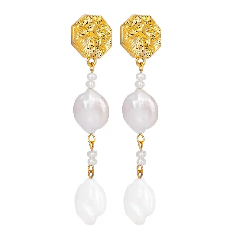 Earrings Gem Choices-Evelyn Pearl Drop Earring