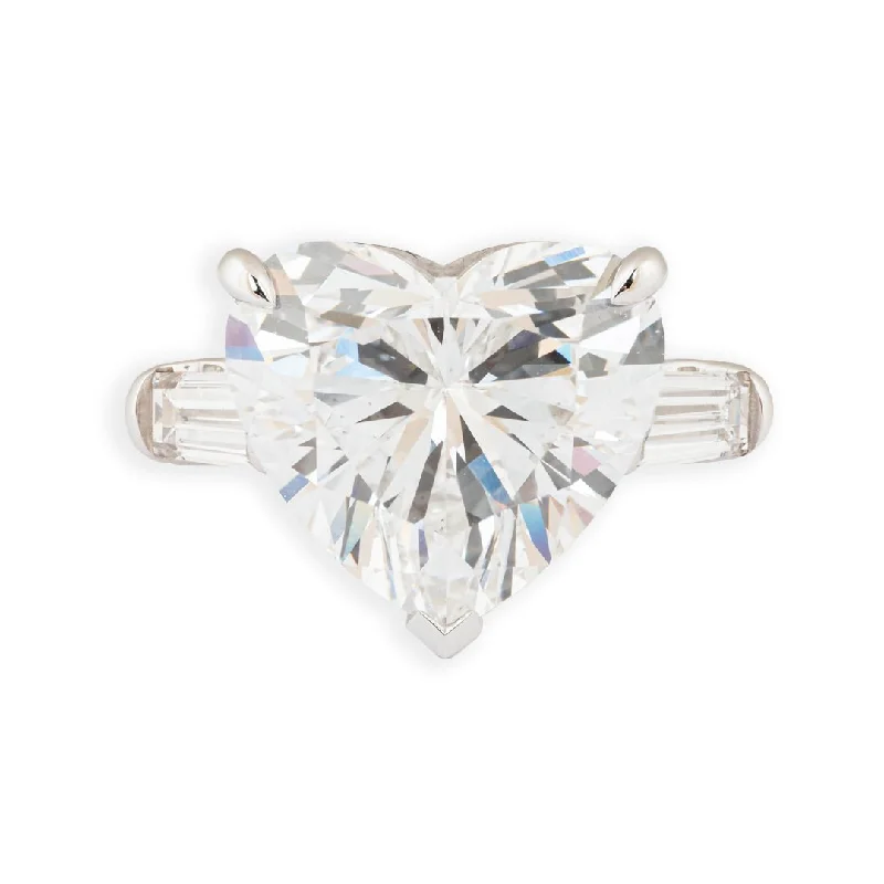 Rings For Sunny Looks-Stunning Heart-Shaped Diamond Ring