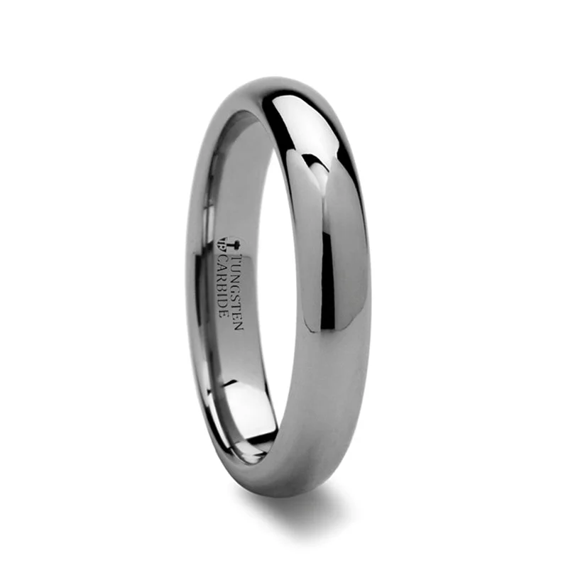 Rings Brilliance Tips-Domed Tungsten Women's Wedding Band