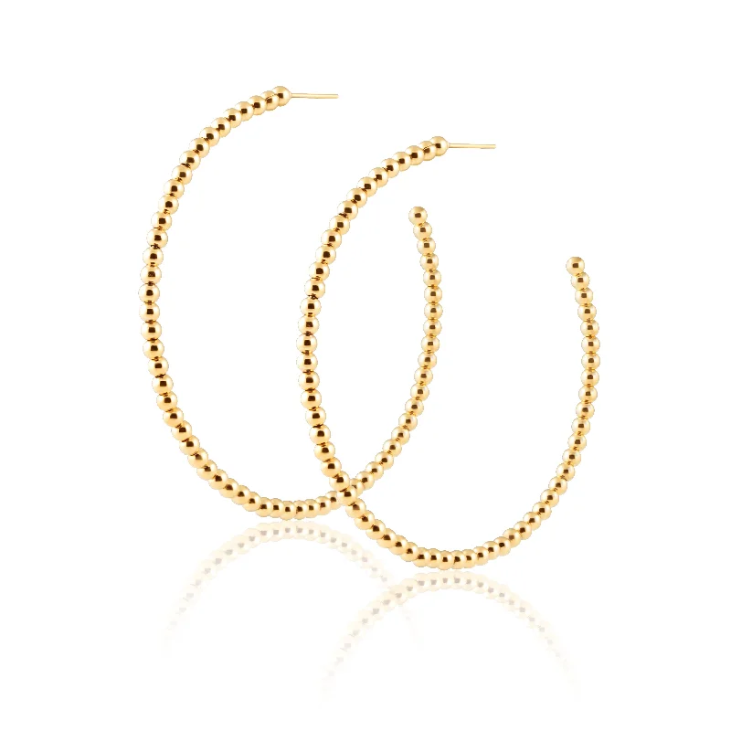 Earrings For Shore Vibes-Chelsea Beaded Hoops