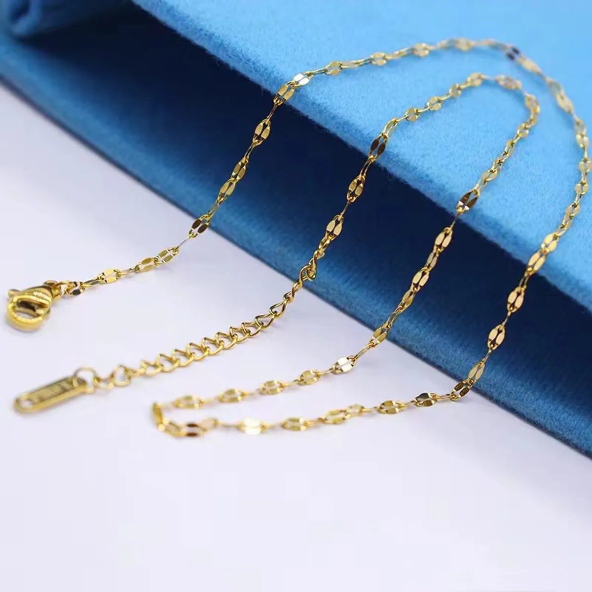 Necklaces For Full Pendants-Simple Style Geometric Titanium Steel Gold Plated Gold Plated Necklace