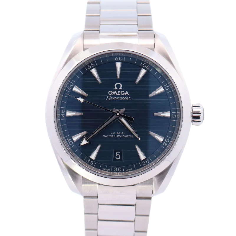 Watches Fade Tips-Watches Scratch Resistance-Omega Seamaster 41mm Blue Dial Watch Ref# 220.10.41.21.03.004