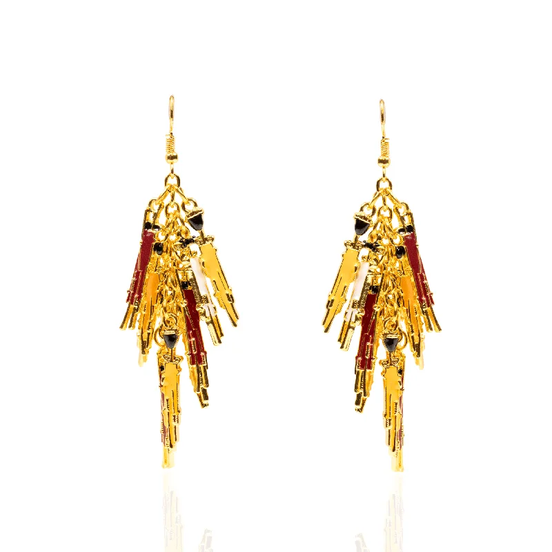 Earrings Cure Guide-Maasai Sherrie Dangles - Gold