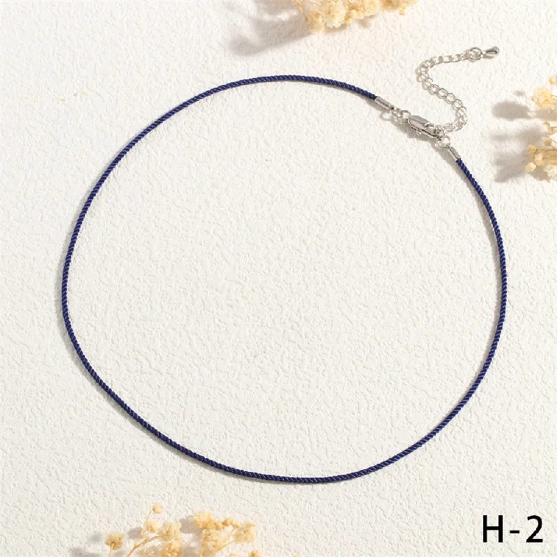 NE2173-Sapphire Blue Platinum Tail Chain