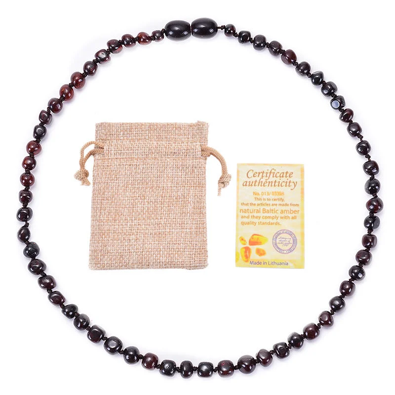 GB Blood Amber Baby Necklace